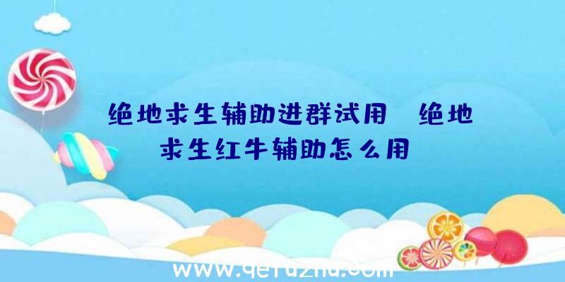 「绝地求生辅助进群试用」|绝地求生红牛辅助怎么用